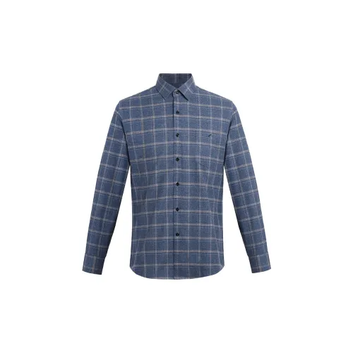 DANIEL HECHTER Shirts Men Gray Blue Check