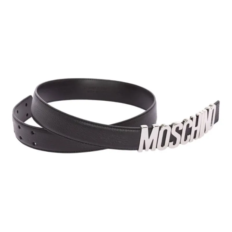 MOSCHINO Logo Lettering Buckle Belt-2