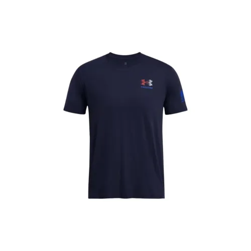 Under Armour Freedom Spine T-Shirts Men Marine Blue