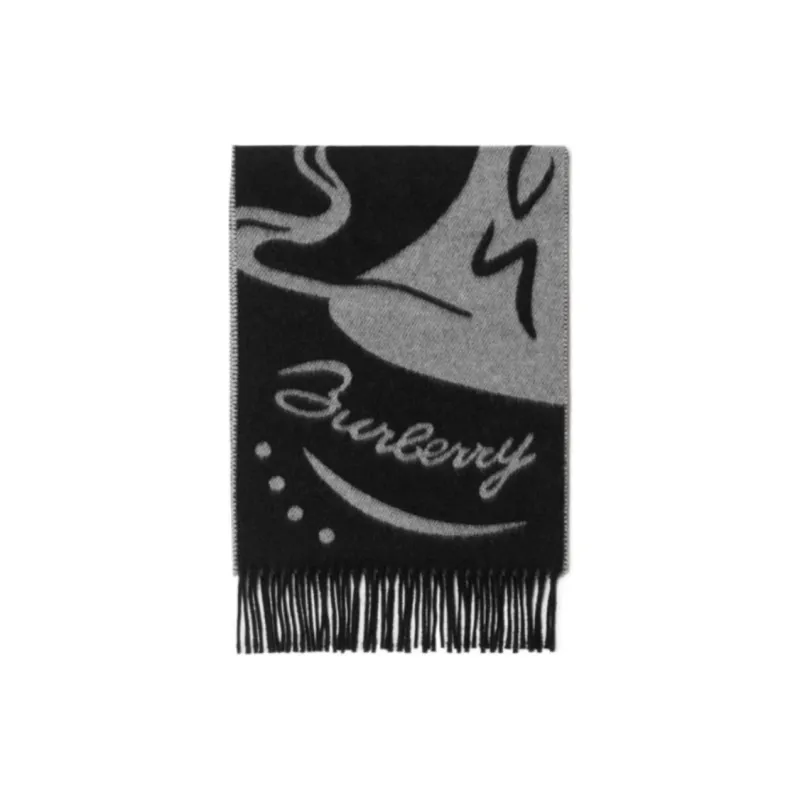 Burberry Mirrored Horse Cashmere Scarf-1