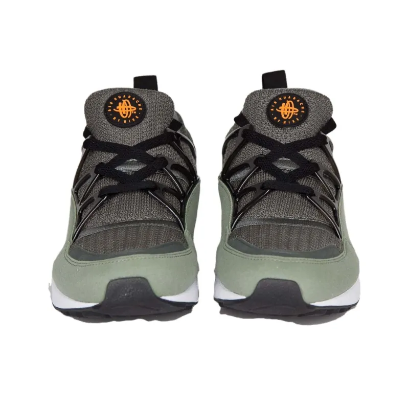 Nike Air Huarache Cushioning, Slip Resistant, And Abrasion Resistant Low Top Casual Running Shoes Men's Gray Green-3