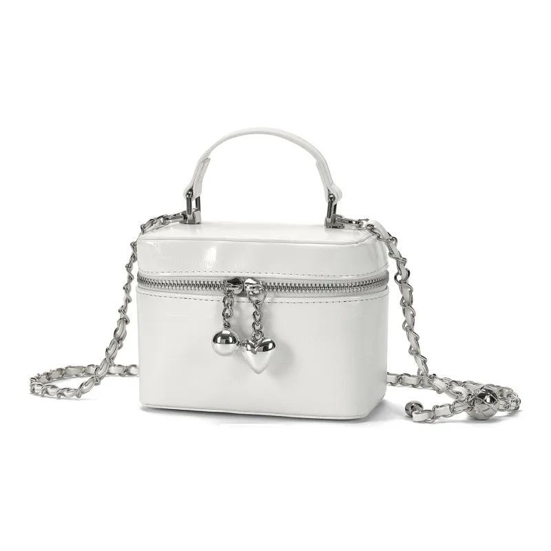 ST&SAT Synthetic Leather One Shoulder Handbags Regular Women's Ecru/Silver/Black-1