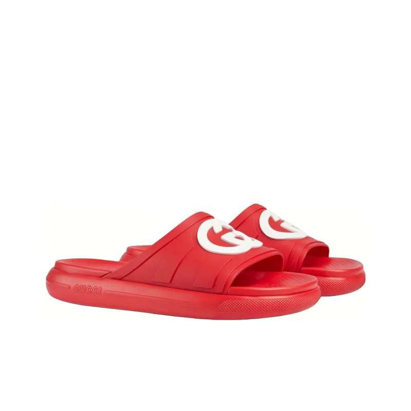 GUCCI Slide 'Interlocking G Maple Red'-2
