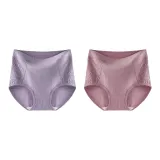 E Set-High-Rise Plus Size-Purple+Dark Purple (2 Pack)