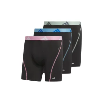 Adidas Free Shipping With AdiClub Performance Mesh Graphic Boxer Briefs 3 Pack