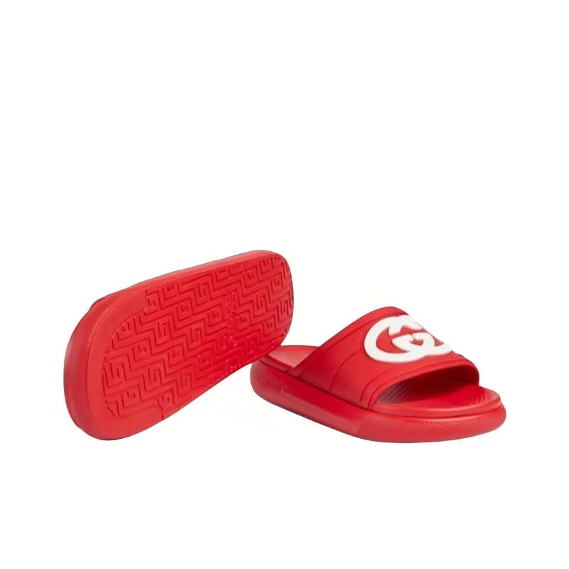 GUCCI Slide 'Interlocking G Maple Red'-5