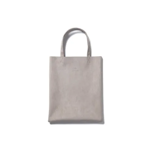 Snow Peak Synthetic Leather Vegan Leather Tote Bag, Shopping Bag, Handbag, Shoulder Bag Regular Women's Gray