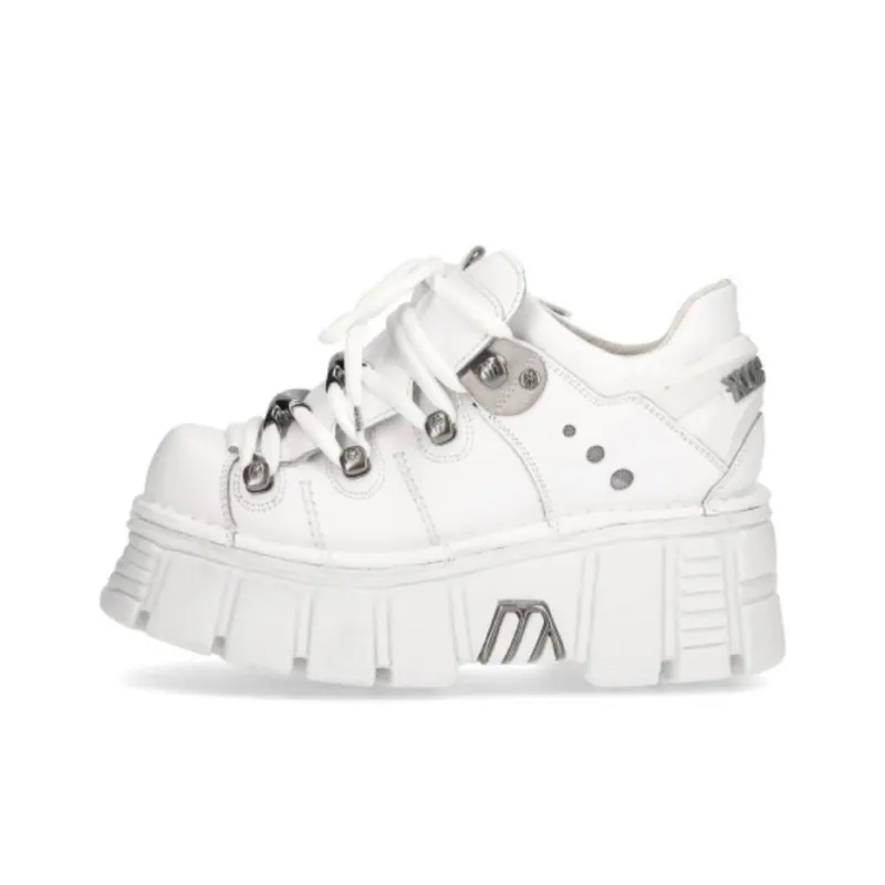 NEW ROCK Low-Top Casual Shoes Unisex White-0