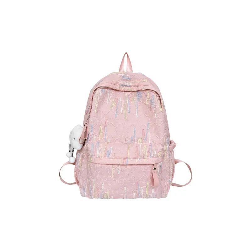 Huangmu Nylon Backpack Large Size Unisex Multicolor-10