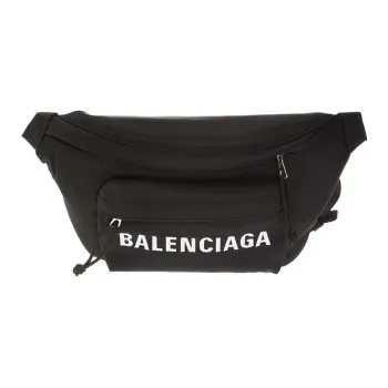 Balenciaga Nylon Waist Bag Chest Bag Men's Black