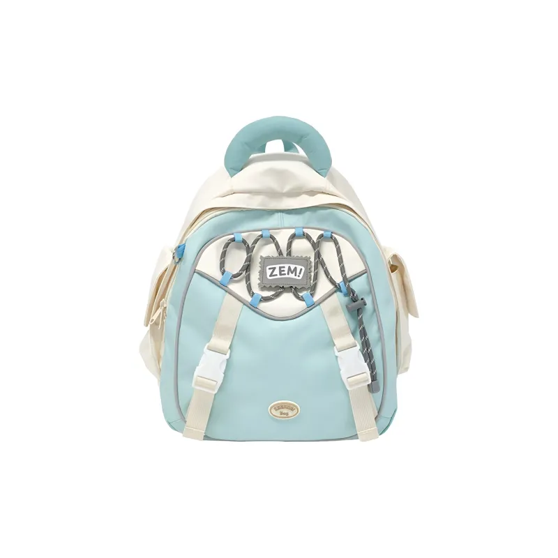 MINLUBAOLUO Fabric Backpack Large Size Women's Yellow/Blue/Pink-3
