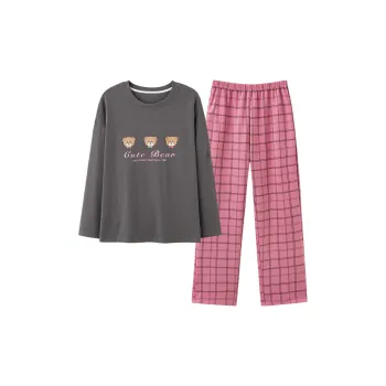 William Pajama Set Women's Gray Pink