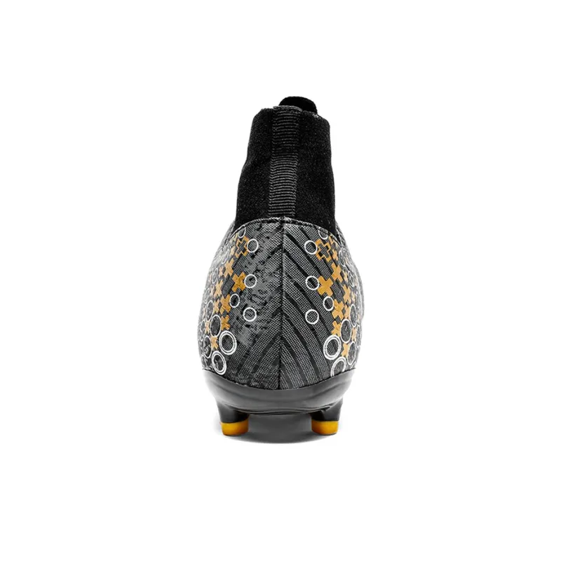 VAKY AG Rubber Short Studs TF Rubber Broken Studs Cushioned Slip-Resistant Abrasion-Resistant Soccer Shoes Unisex Black-3