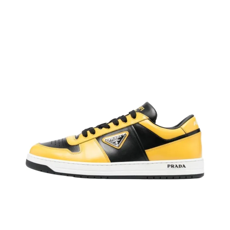 PRADA Prada Downtown Low Top Skateboard Shoes Men's Yellow Black-0