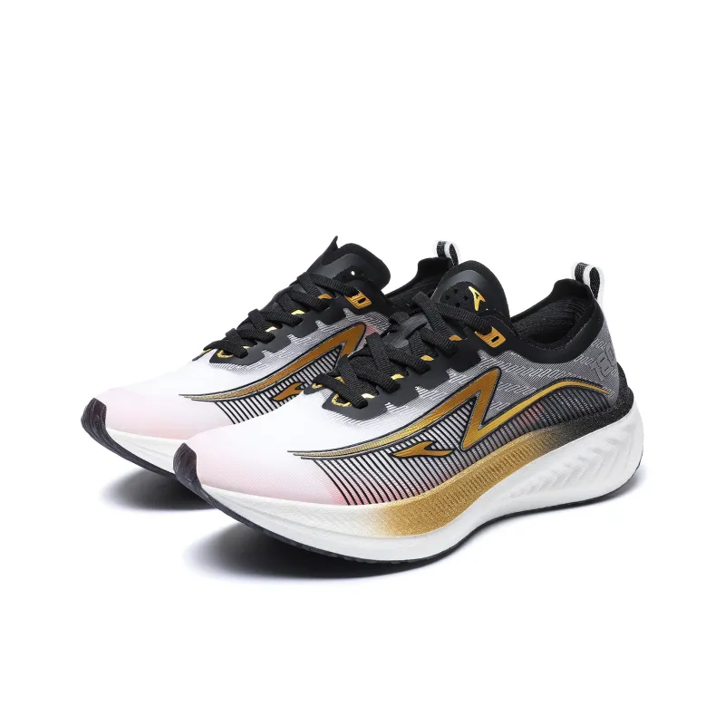 TREEPERI Cushioning Anti-Slip And Wear-Resistant Low-Top Marathon Running Shoes Unisex White Black-1