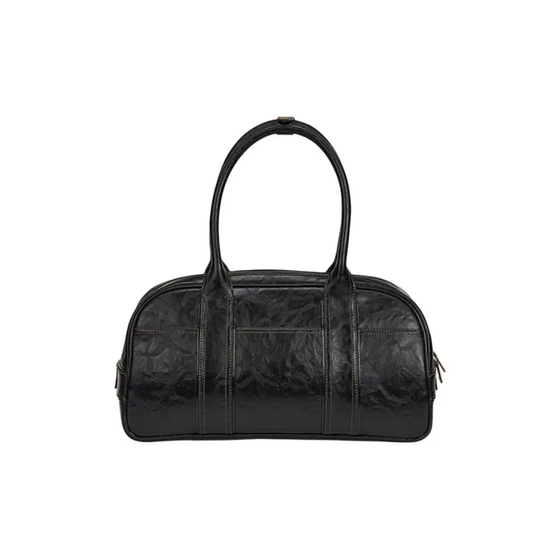 GOOD BAI Artificial Leather Boston Bag Handbags Unisex Black-2