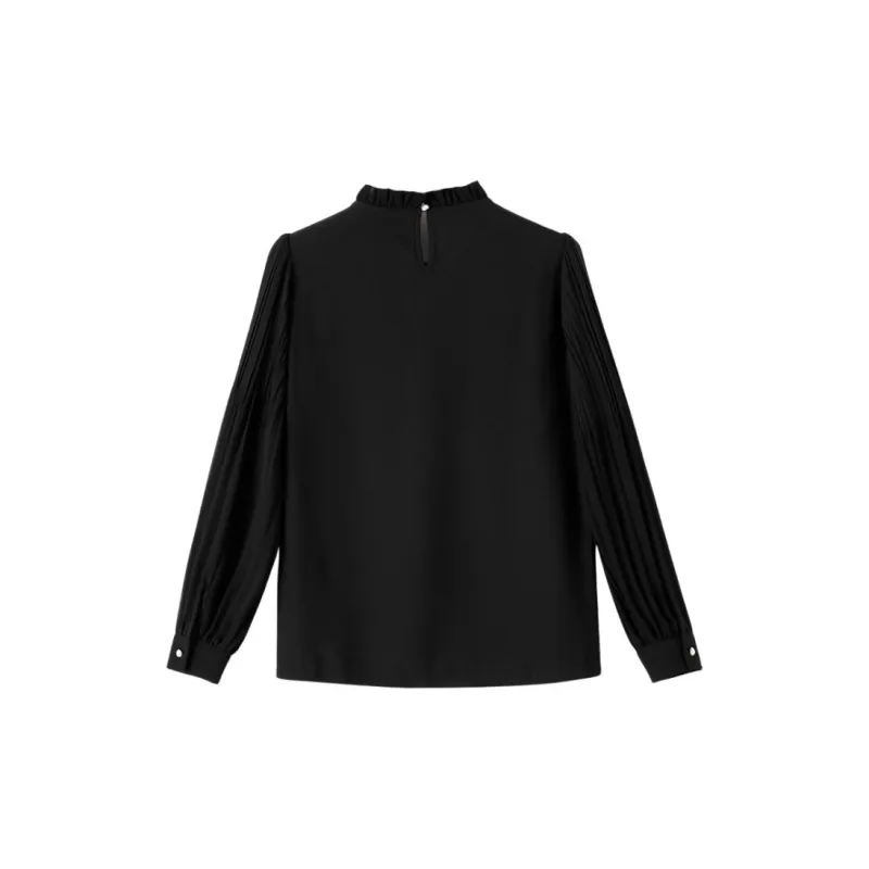 Late White Shirts Women's Black-2