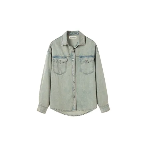 TURN UP Denim Jackets Women's Denim Blue