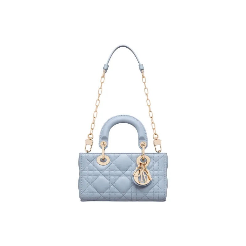 DIOR Lady D JOY Lambskin Shoulder Bag, Crossbody Bag, Handbag Micro Women's Light Blue-1