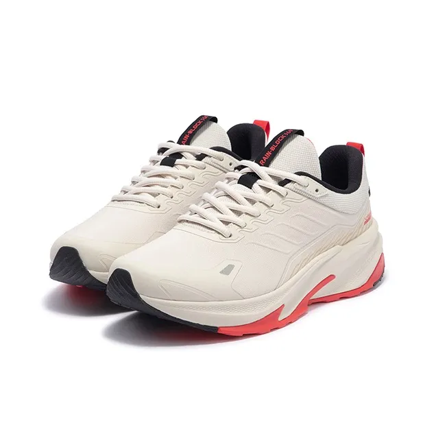 361° Rain Screen Anti Slip Wear Resistant Low Top Running Shoes Men's Sparrow Flower Red-2