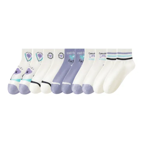 Lan Miao Mid Calf Socks Women's 5 Pack