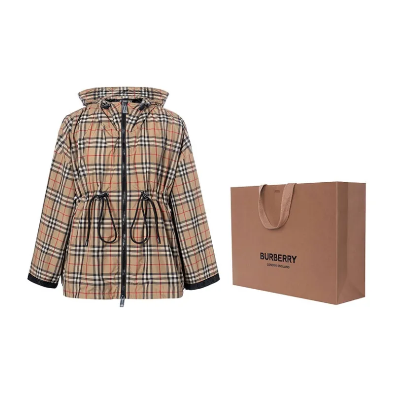 Burberry Plaid check Hooded Jacket-2
