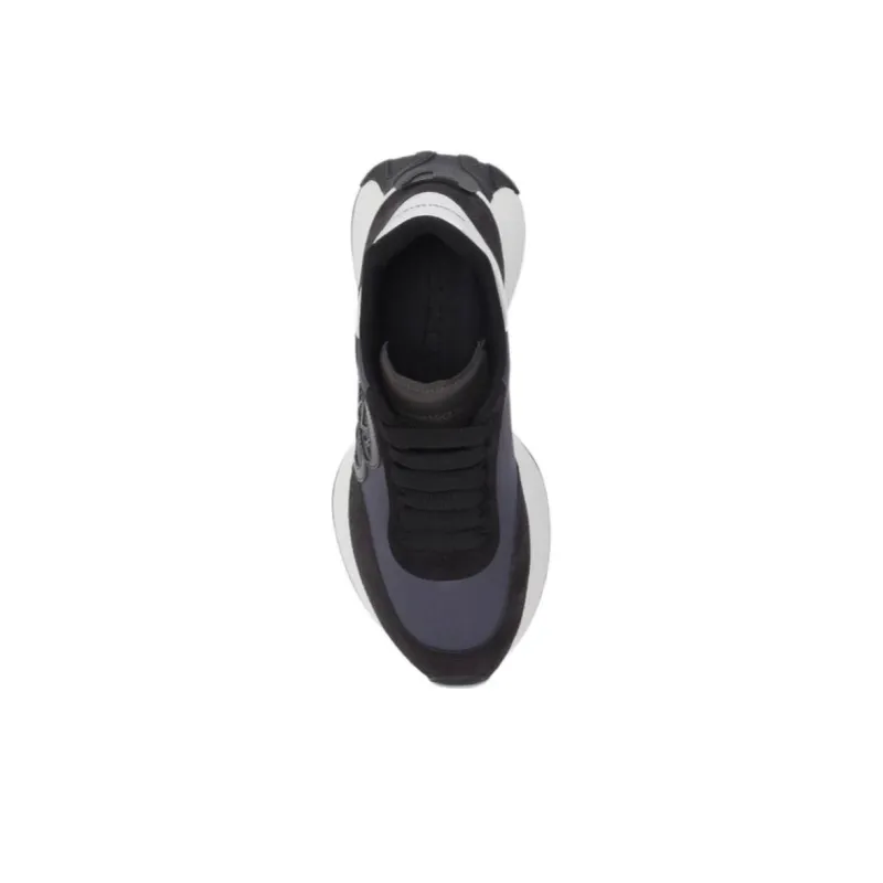 Alexander McQueen Sprint Runner Black Silver Women's-4