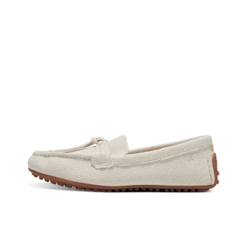 JC DAMO Gommino Loafers Women's Soy Milk/Camel/Rose Red/Black