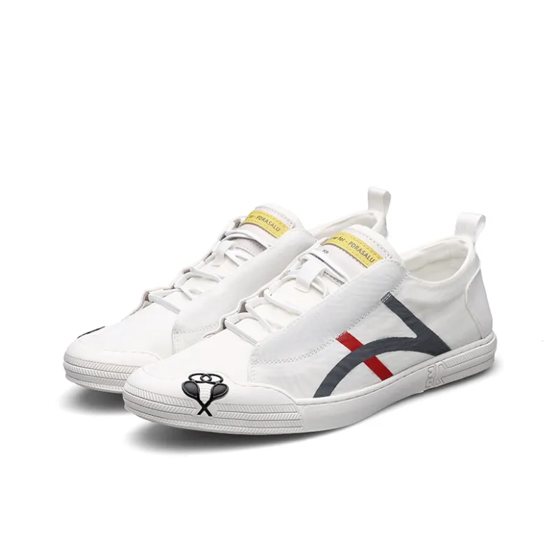 PARDASAUL Canvas Shoes Men Low Top White/Apricot-2