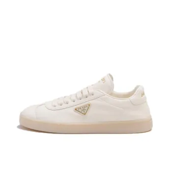 PRADA Triangle logo Leather Sneakers