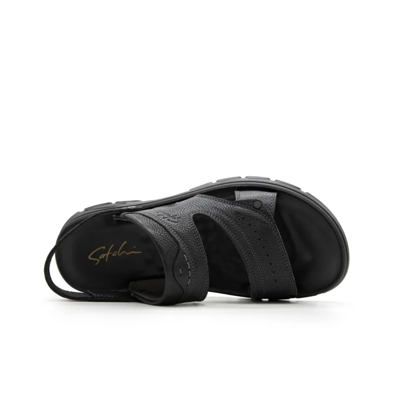 Satchi Beach Sandals Men's Black-3