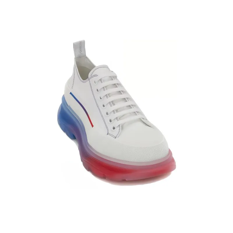 Alexander McQueen Tread Slick Low Lace Up Shoes 'White Multi'-2
