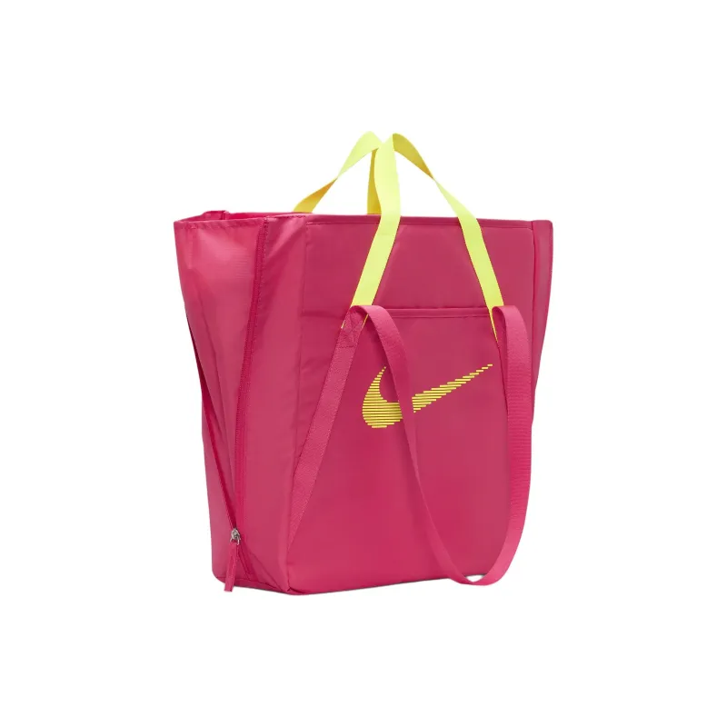 Nike Polyester Tote Bag Shopping Bag Shoulder Bag Handbag Unisex Jade Pom Pink With Neon Pink Accents-2
