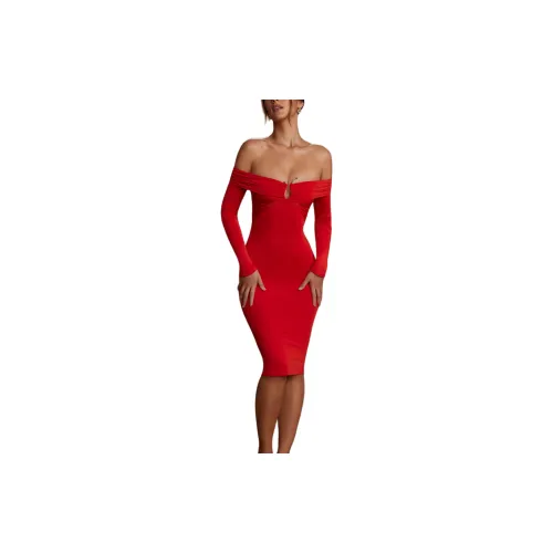 OH POLLY Long-Sleeved Dresses Women's Red