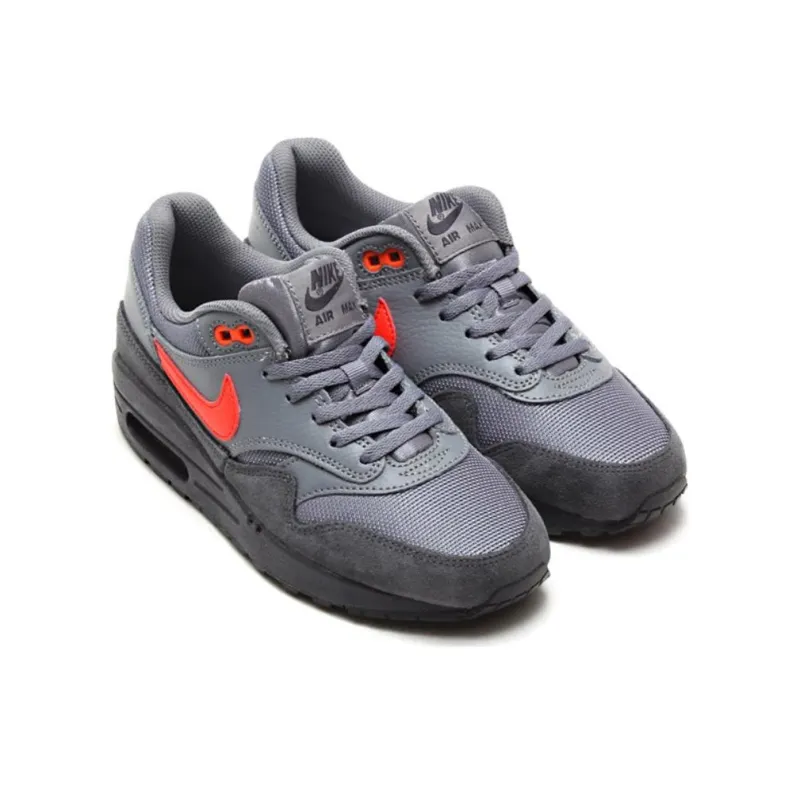 Nike Air Max 1 Slip-Resistant Low-Top Casual Shoes Unisex Gray-4