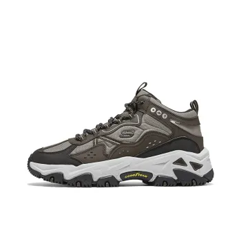 Skechers OUTDOOR MENS Anti Slip Wear Resistant Mid Top Casual Shoes Men's Brown Black