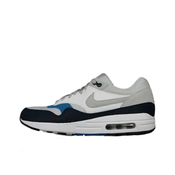 Nike Air Max 1 Anti Slip Wear Resistant Low Top Casual Running Shoes Unisex Light Gray