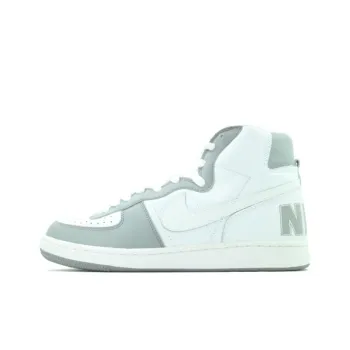 Nike Terminator Anti-Slip Wear-Resistant Mid-Top Vintage Basketball Shoes Men's White Gray