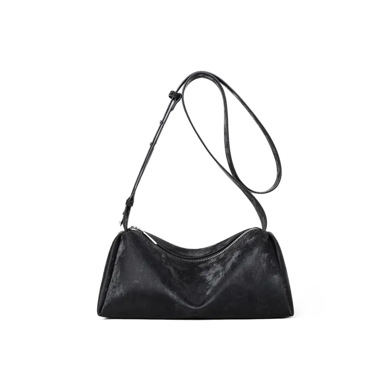 MILLIE'S Cow Leather With Synthetic Leather Shoulder Bag, Crossbody Bag Regular Women's Black-2