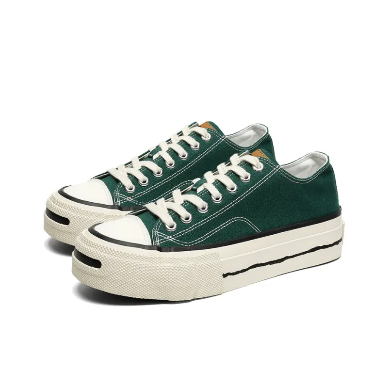 OUGLEMEN Lightweight Height Increasing Low Top Canvas Shoes Men's Gift Box Set-10