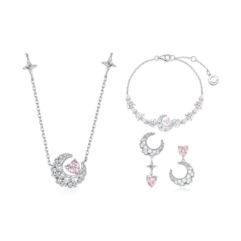 FANCI Dreamy Heart Moon Series S925 Silver Bracelets Women's-3