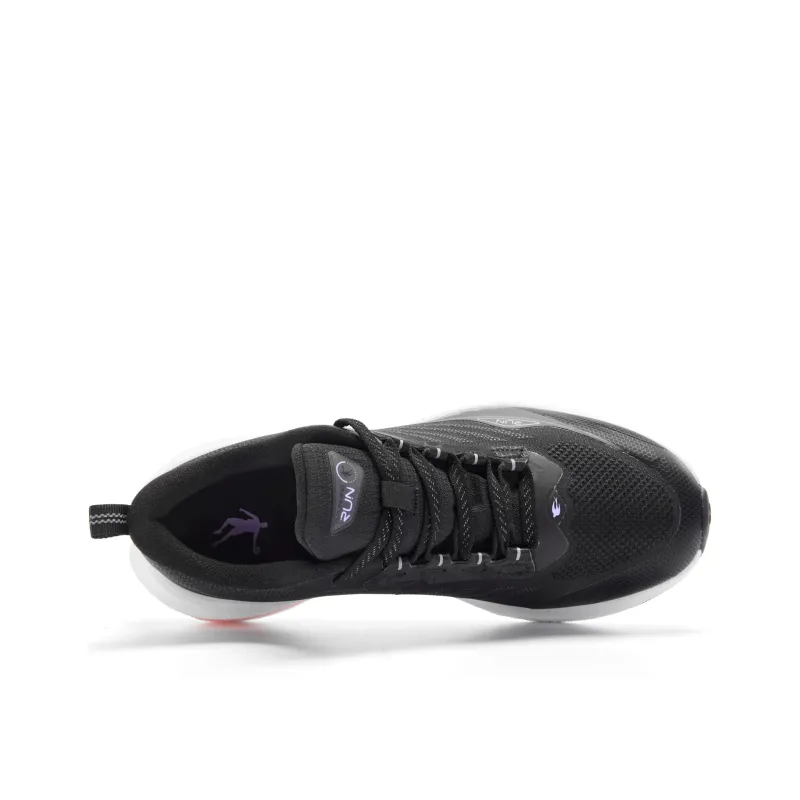 QIAODAN Rain Swallow 4.0 Running Shoes Women's Low Top Black/Light Purple Blue-3