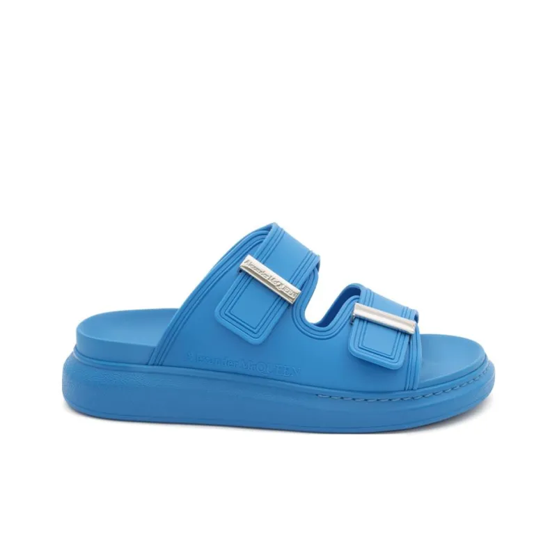 Alexander McQueen Hybrid Double Buckle Sandal Blue Women's-1