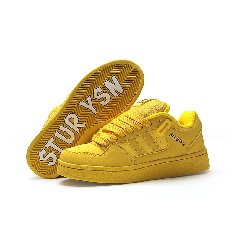 STUR YSN Wear resistant And Lightweight Low Top Skateboard Shoes Unisex Gold Coast-6