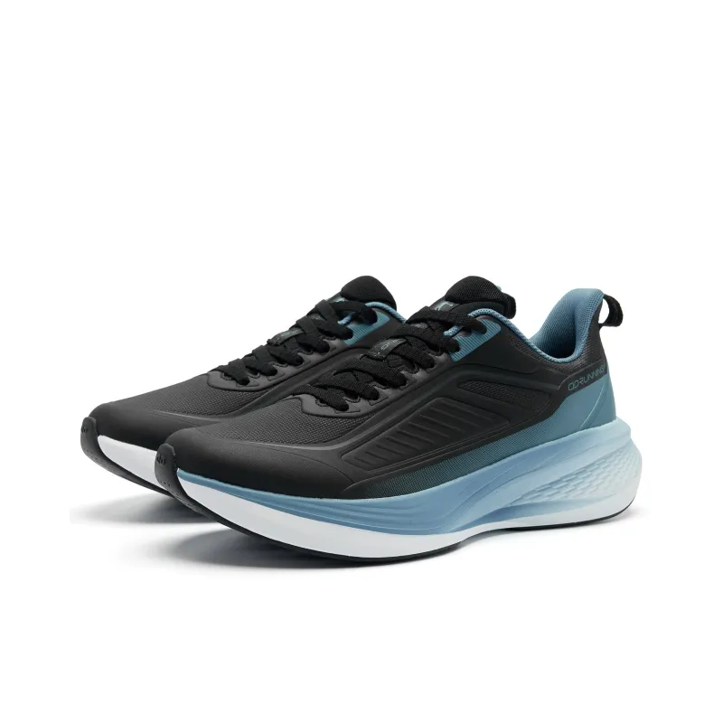 QIAODAN Rainwing 4.0 Running Shoes Men Low Top Black/Cloud Gray Blue-2