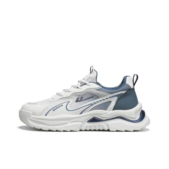 WARRIOR Chunky Sneakers Men Low Top Beige Blue/Beige Black Deep Blue/Black Gray
