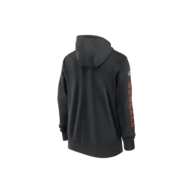 Nike Cincinnati Bengals Sideline Team Issue Club Men's Nike Full Zip Hoodie-1