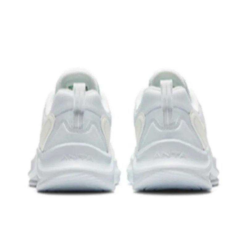 Anta Walk Cushioning, Slip Resistant, And Abrasion Resistant Low Top Casual Running Shoes Women's White Blue-3