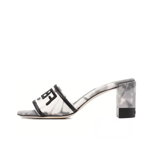 FENDI Slide Slippers Women's White/Black