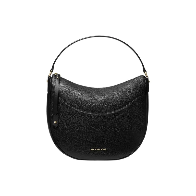 MICHAEL KORS Dover Leather Handbag, Shoulder Bag Large Size Women's Black-0